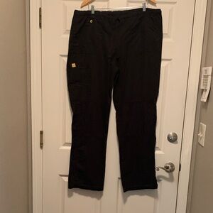 WonderWink Black Cargo Scrub Pants with Utility Pocket